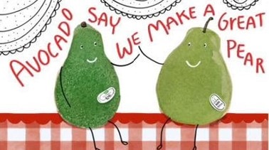 Avocado and pear characters — We Make a Great Pear!